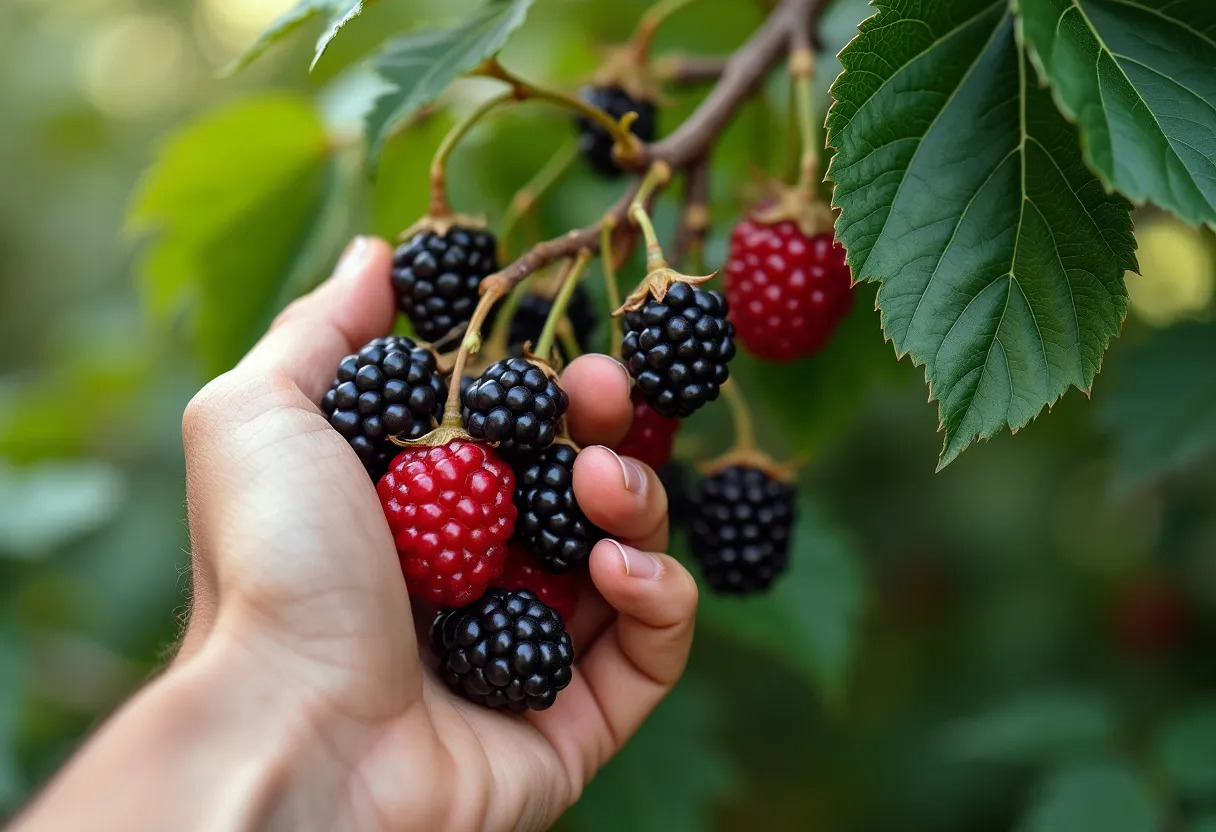 fruits mûrier platane